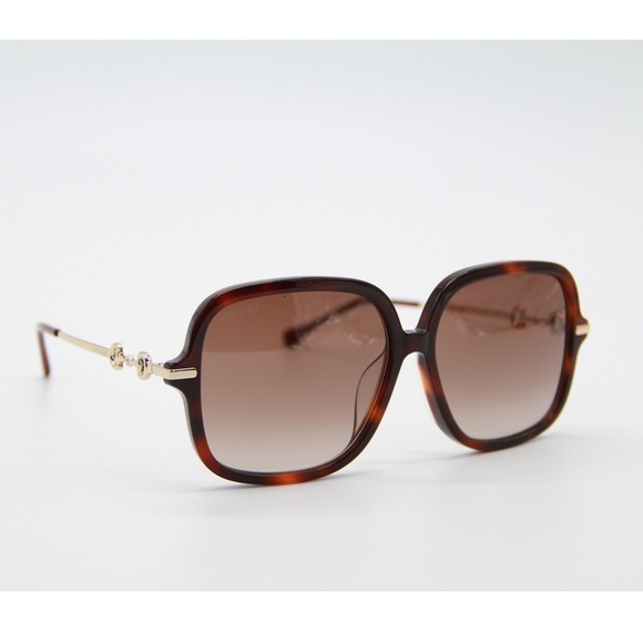 NEW GUCCI GG0884SA 002 HAVANA SQUARE SUNGLASSES GUCCI GG 0884SA BROWN - Picture 6 of 12